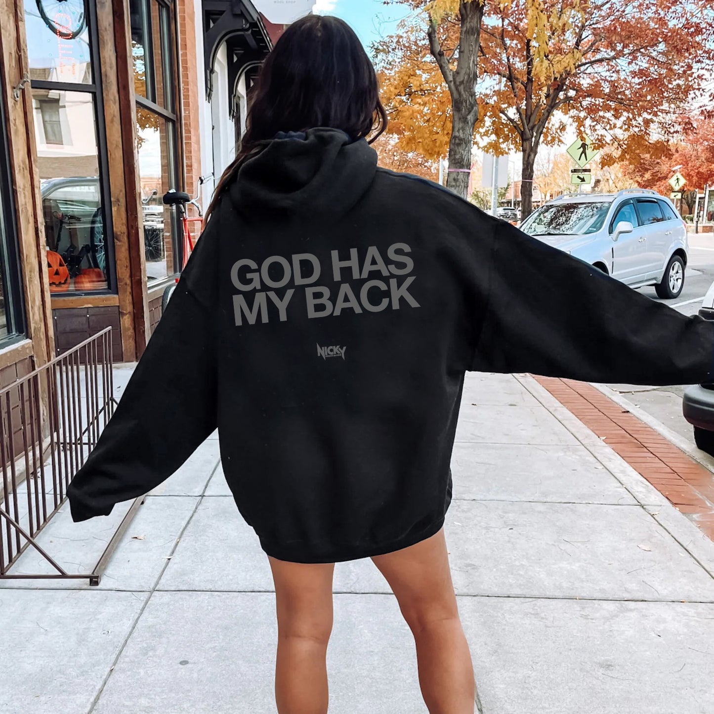 God Has My Back Zip Hoodie